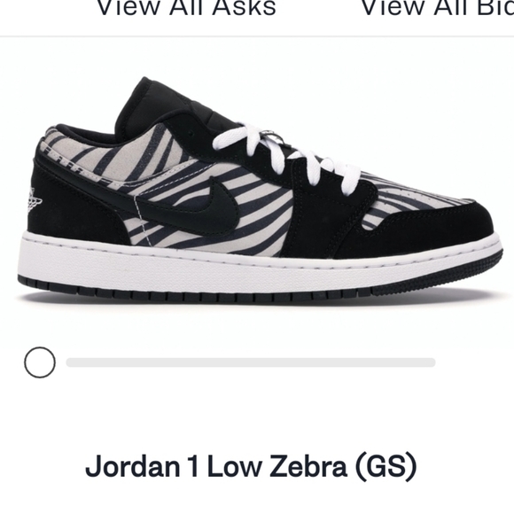 NIB! Jordan 1 ZEBRA Low (GS) - Picture 5 of 10